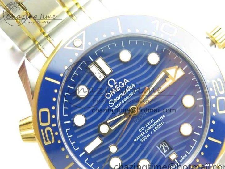 0503 2018 Seamaster Diver 300M SS YG VSF 1:1 Best Edition YG Bezel Blue Dial on SS YG Bracelet A Effortless 7897